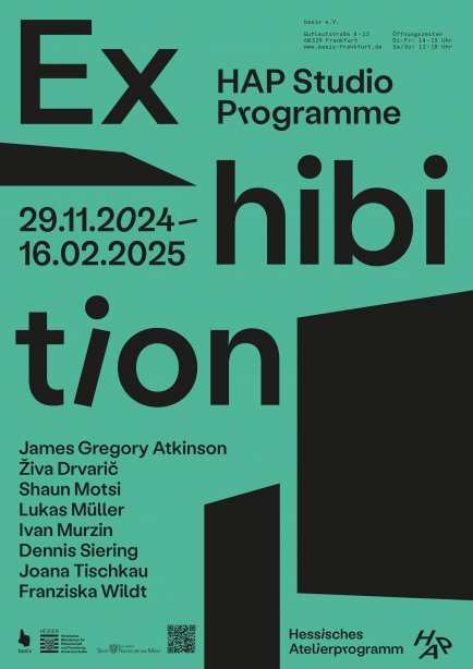 Ausstellungsplakat "HAP Studio-Programme // Exhibition"