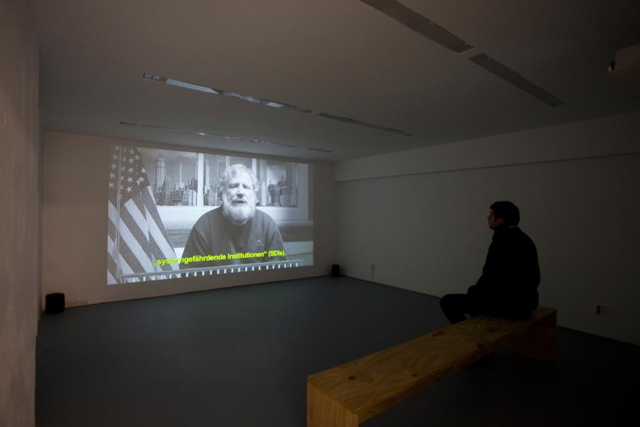 Oliver Ressler, The Bull laid Bear (2012), Installation view, photo: Amin Weber