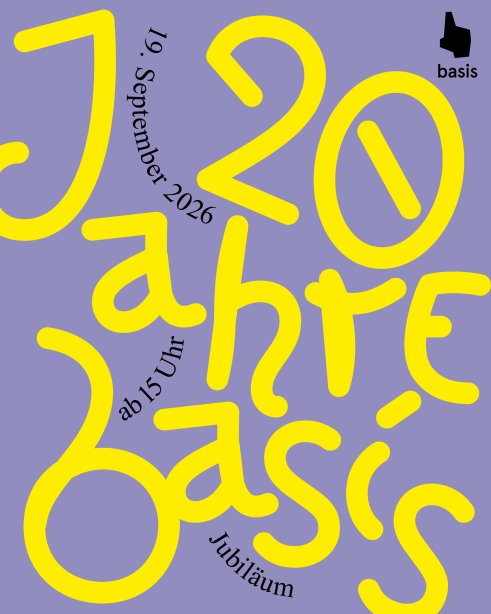 basis Plakat, 20 Jahre Jubiläum