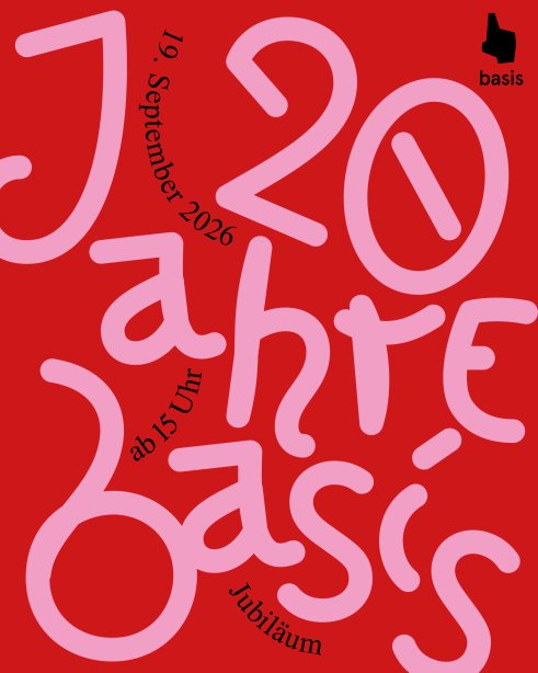 basis Plakat, 20 Jahre Jubiläum