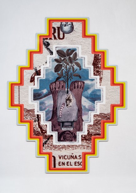 Claudia Martínez Garay, Isqun Pacha, 2021, Sublimated aluminum print on mural, Courtesy of GRIMM, Amsterdam, New York , photo by Jonathan de Waart