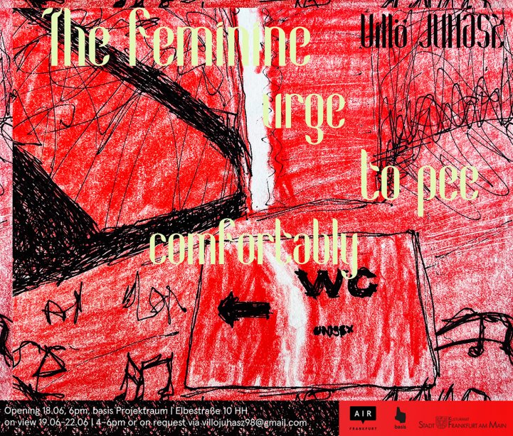 Plakat "The femine urge to pee comfortably"