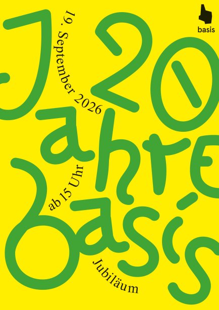 basis Plakat, 20 Jahre Jubiläum